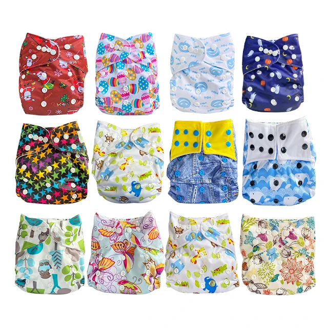 cosas para bebes Washable reusable one size pocket cloth diaper Adjustable Waterproof Cloth Nappy