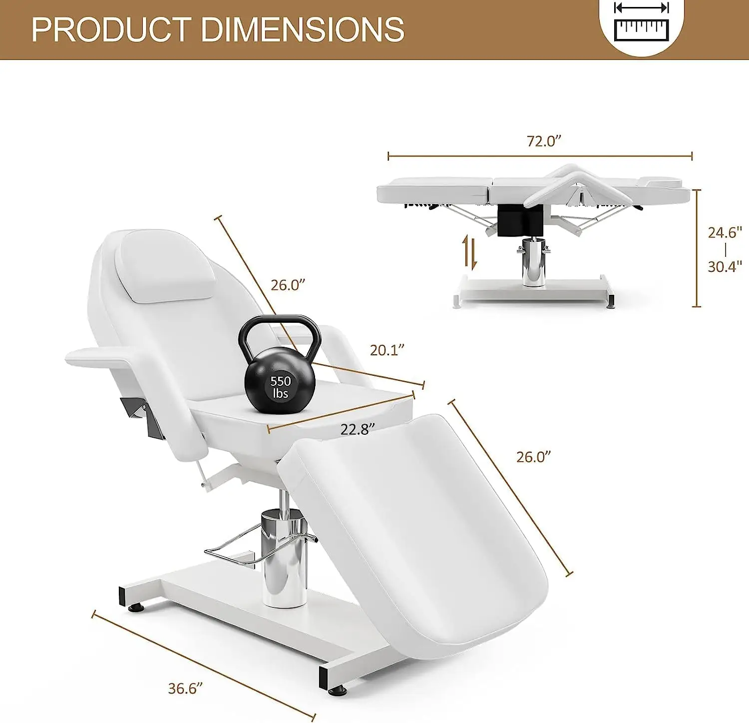 360 Rotate Upgraded Hydraulic Spa Beauty Salon Lash bed Professional Massage Bed Esthetician Tattoo Chair Facial Bed