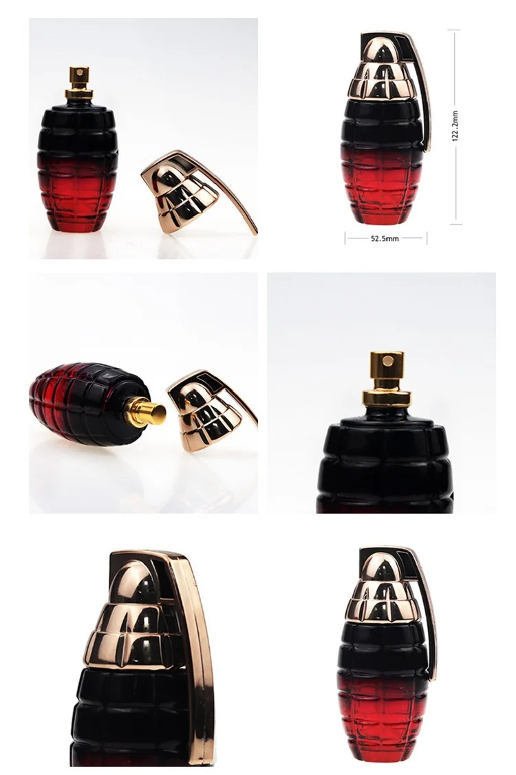 90ml grenade shaped spray empty glass perfume bottles