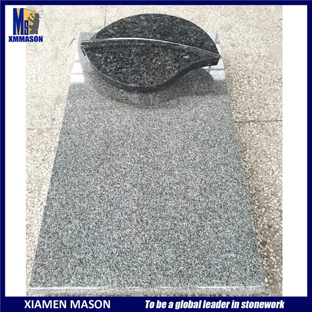 high quality shanxi black granite  himalaya SRE tombstone headstones gravestone pierre tombale with open book and pen