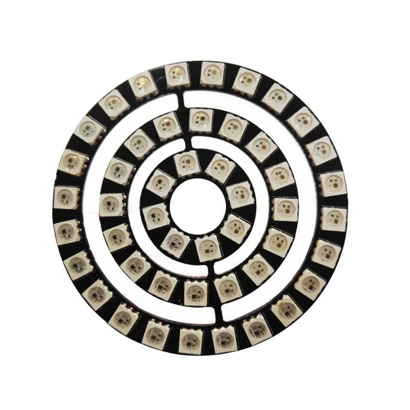 WS2813 RGB LED Light Strip 8/16/24 Individual Addressable Pixels Remote Controlled Circle Ring Design Copper Body IP20 MOQ 5M
