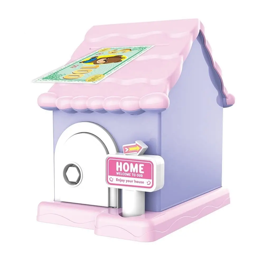 Unisex DIY Educational Simulation Key Unlock Stickers Cute House & Piggy Bank Decorations for Kids 0 to 24 Months