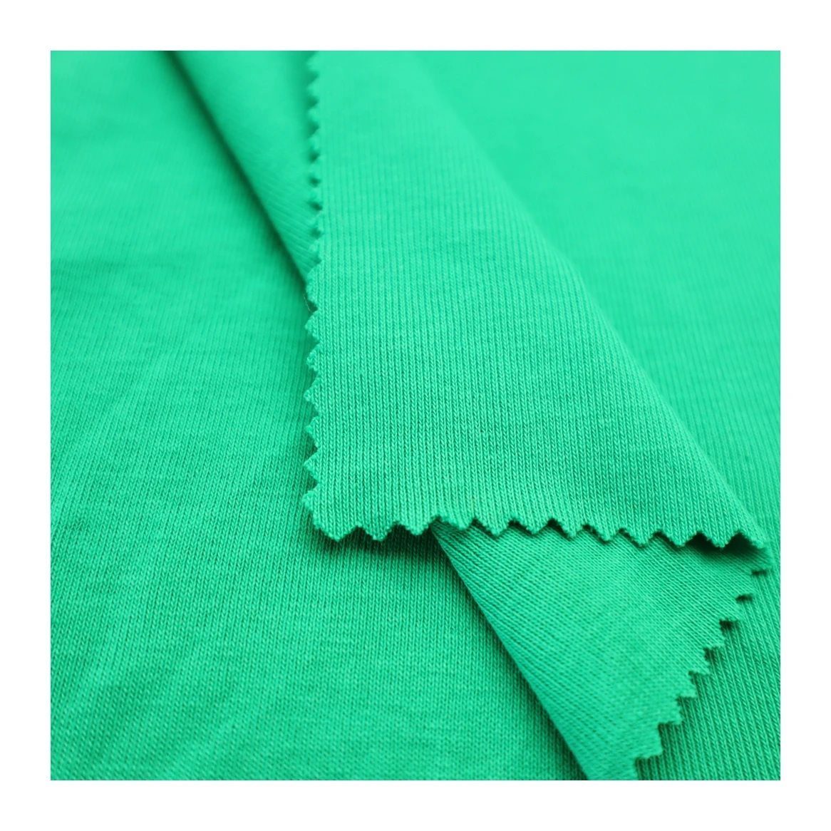 High Quality 100% Cotton 26S 1X1 RIB Cotton for Garment Green Color Stock