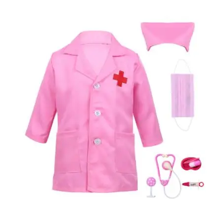 wholesale Cosplay for Boys Girls Halloween Carnival Fancy Party Performance Costumes Toys Sets Kids Doctor Nurse Uniform