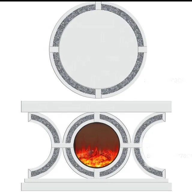 Современный новый стиль стол для прихожей блестящий зеркальный и зеркало