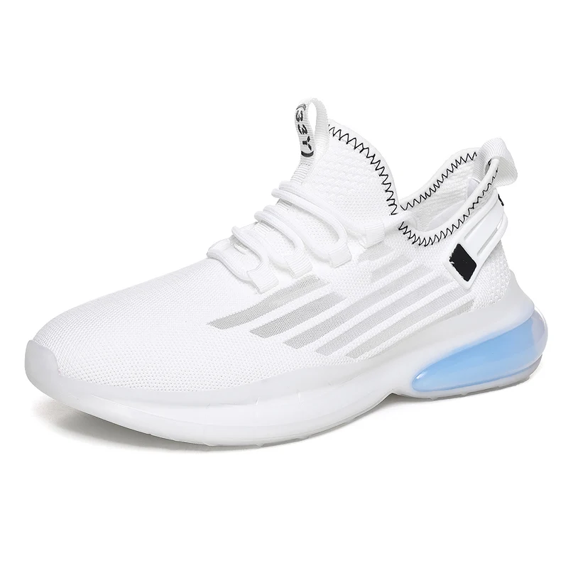 
Jinjiang factory wholesale price knitted upper breathable tennis shoes men men sport shoes 