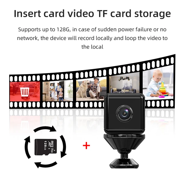 X6D Home Security Camera System Mobile Phone Remote Control 360 Degree Free Rotation 1080P HD Mini Wireless Camera