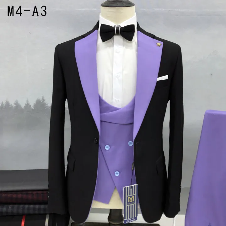 Mixed Color Foreign Trade Specially For Business Casual Suit Three Sets Groom Best Man Wedding Banquet Cross-Border Suit Men