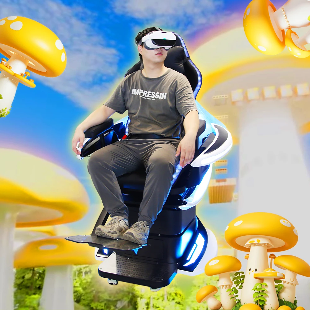 YHY Commercial VR Game 1 Player Virtual Reality 360 Roller Coaster Vr Thunder Fighter With Flight Joystick