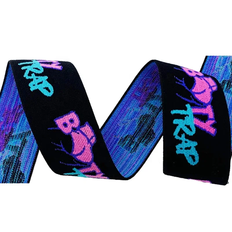 Factory Custom Design Woven Elastic Webbing Waistband Soft Nylon  Jacquard Elastic Band For Men Underwear Boxer