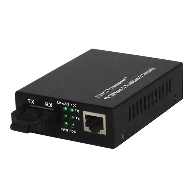 OEM одномодовый двухволоконный медиаконвертер 1 оптический порт RJ45 волоконный