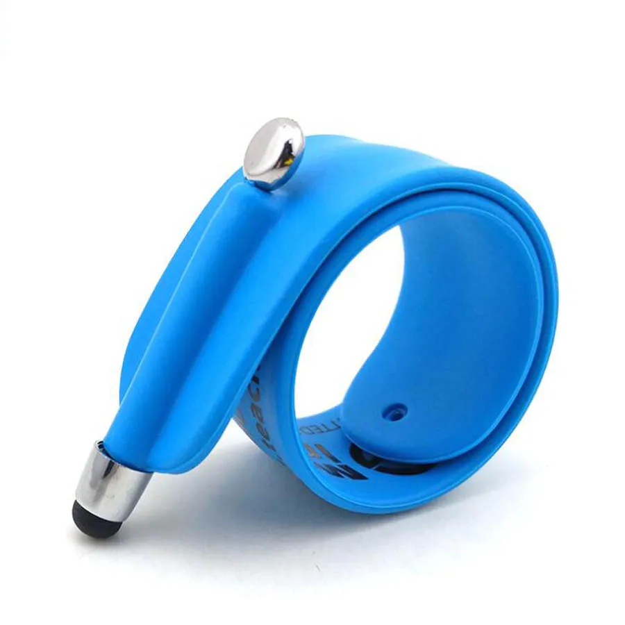 Colorful Soft Silicone Stylus Pen With Slap Bracelet