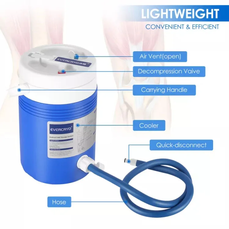 Medical knee rehabilitation equipment cold compression therapy system with cryo knee brace