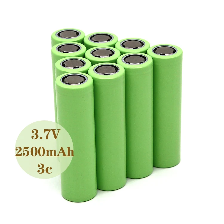 3.7 v lithium battery 18650 2500mAh cylindrical cell 18650 3C 10C 2500mah Discharge Power Tool Battery