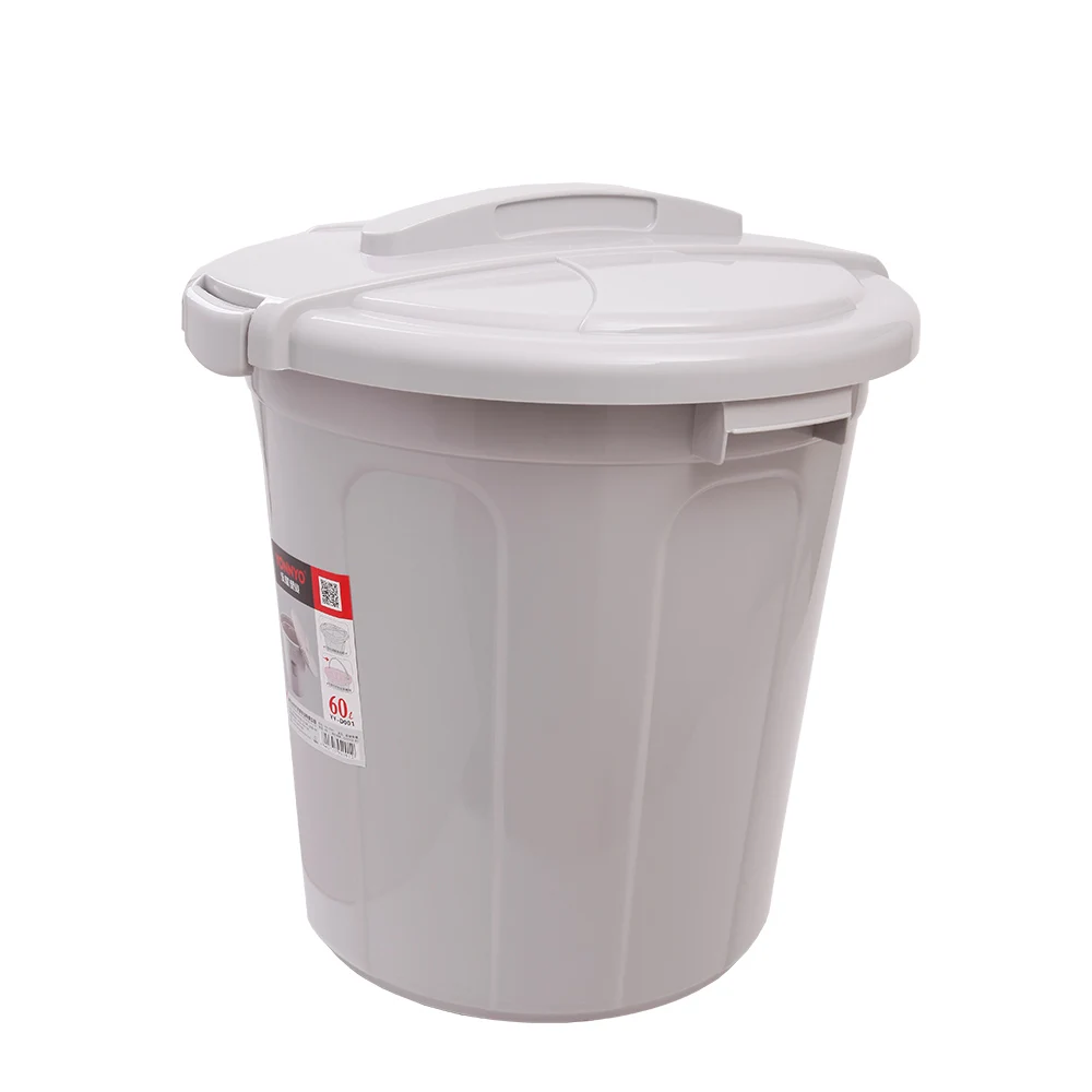 60L plastic storage bin container dustbin bucket