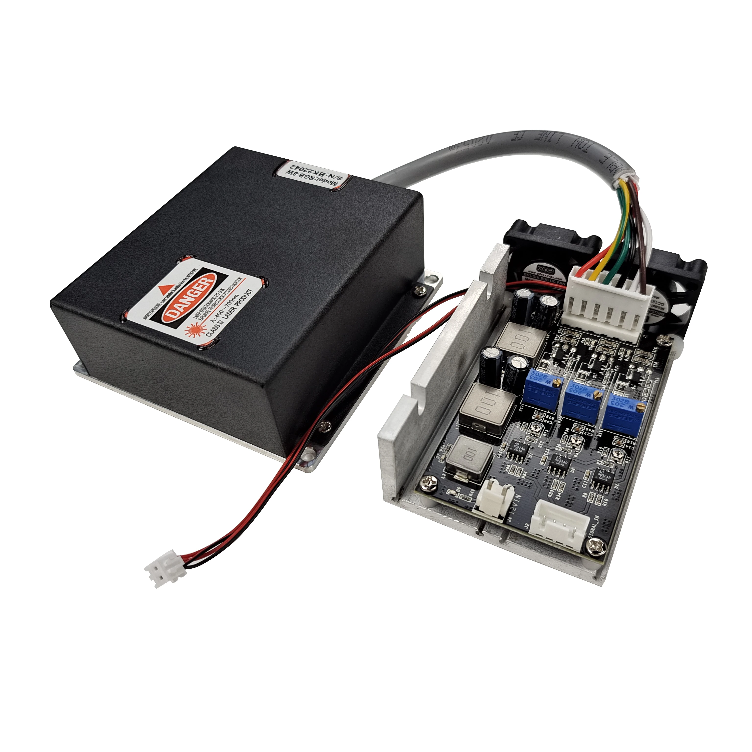 8W RGB laser module, High quality 8W full color stage light module
