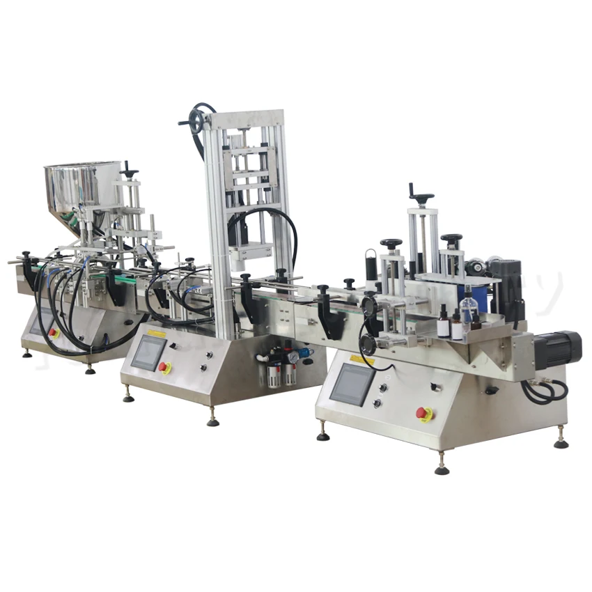 YL-DL Wholesale Prices Small Desktop Automatic Chocolate Pepper Sauce Food Cream Capping Labeling and Filling Production Line