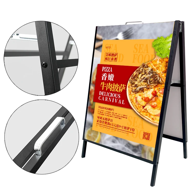 2024 Poster stander,Single iron,double iron poster stand,outdoor advertising outdoor standing board ,road sign