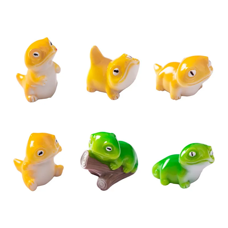 2407 depeng landscape decoration cute little lizard doll hand gardening diy desktop car small