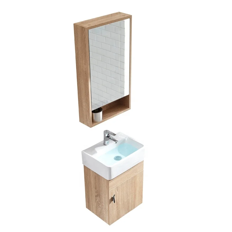 Easy Assmbly Bathroom Furniture Wooden Classic Bathroom Cabinet Small Mini Wall-mounted Bathroom Vanity Cabinet