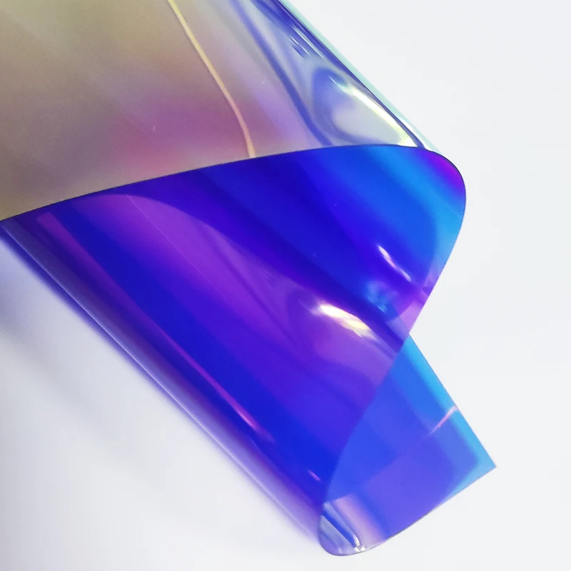 wholesale holographic rainbow tpu cosmetic bag film  tpu durable transparent holographic film