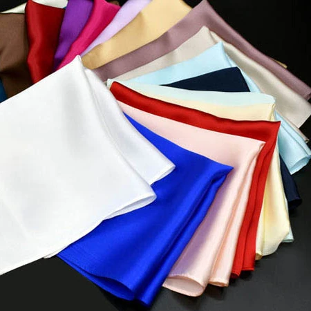 Оптовая продажа, карманный квадратный мужской красный носовой платок из 100% шелка, скрученный вручную