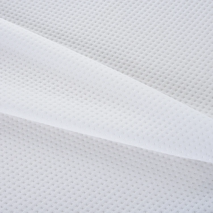White 3D Spacer Knitting 100% Polyester Jacquard Mattress Fabric