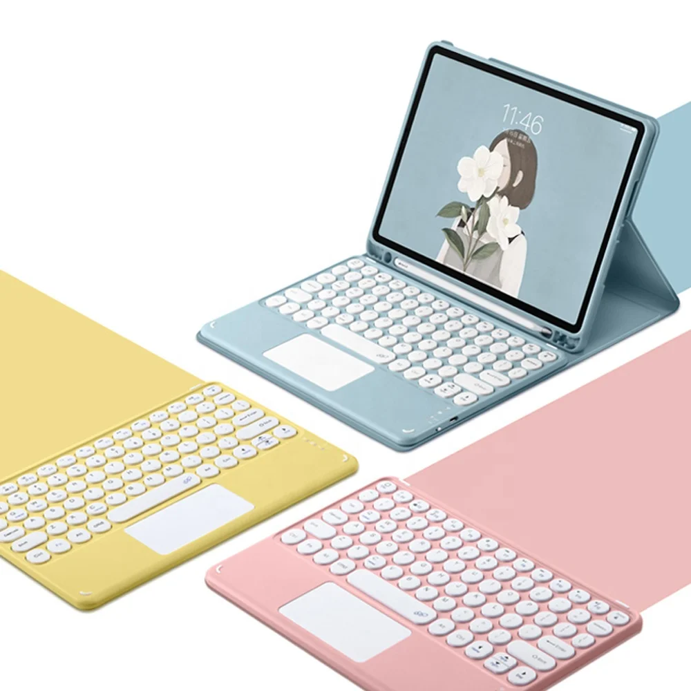 for ipad 7th generation ipad pro 2018 9.7 cases with touchpad wireless keyboard