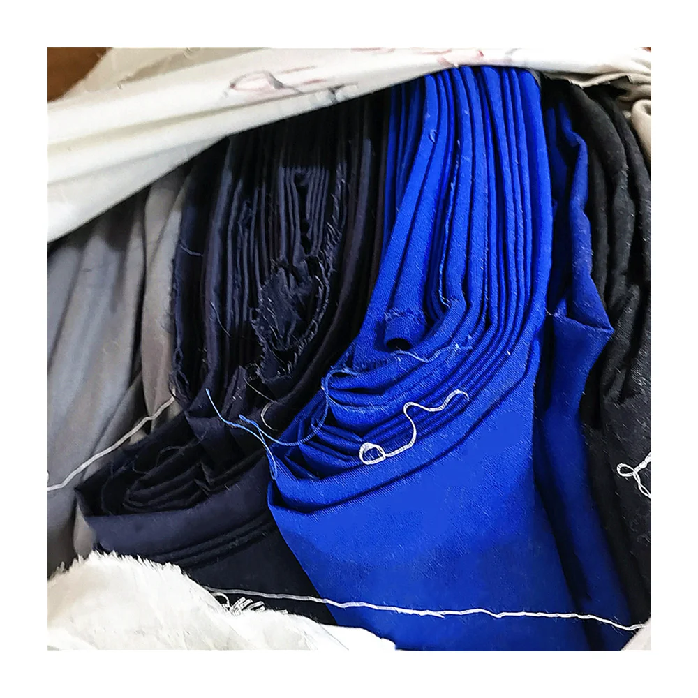 ZHAORUN B grade cutting pieces cotton stocklot fabric wholesale kg price length 1m up fabric leftover shirting fabric