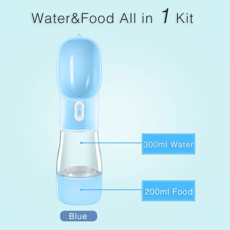 
2019 Pet Food Feeder portable dog travel bowl and water bottle 