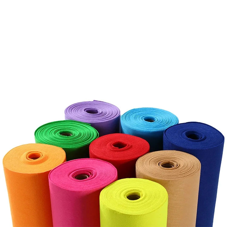 Manufactory 1mm 2mm 3mm thick 100% polyester needle punch nonwoven felt fabric