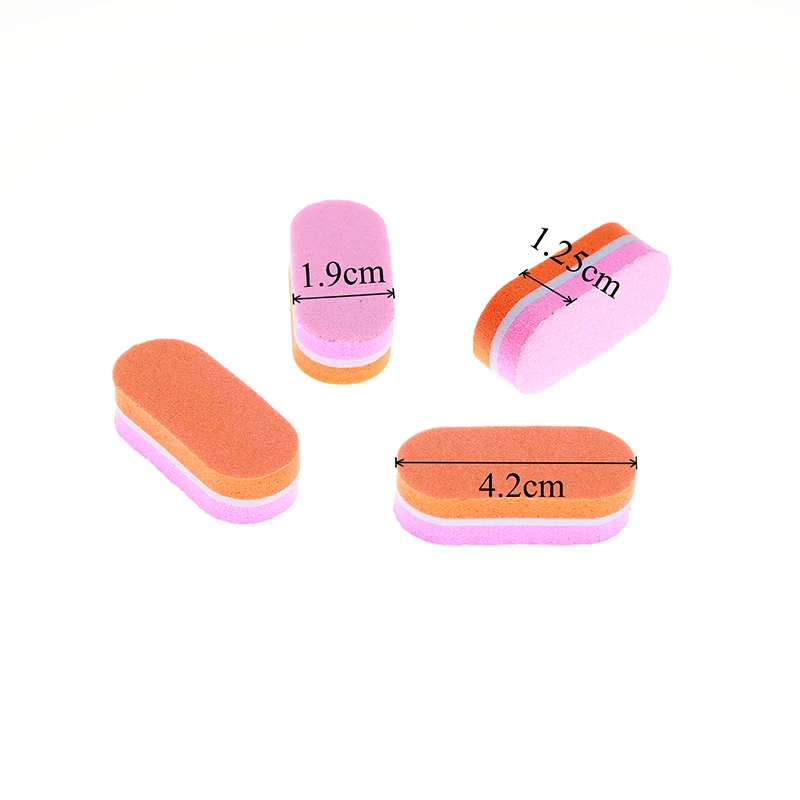 Washable professional bulk pattern colorful block mini nail buffer wholesale pink nail file