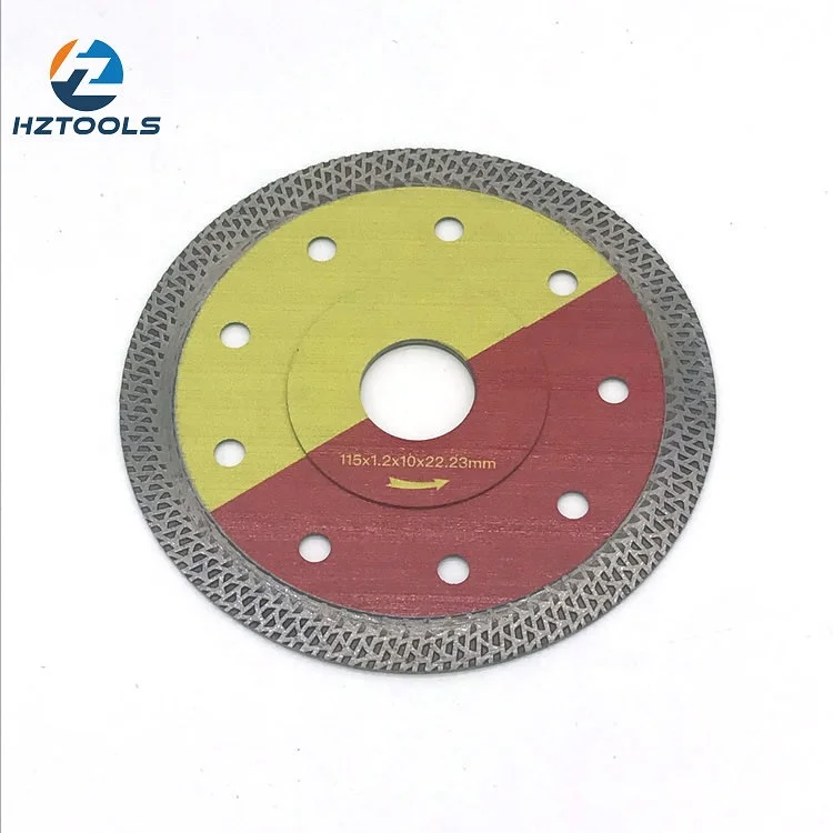 Quality 1.2mm thickness porcelain ceramic tile 4-1/2inch 115mm super thin K turbo diamond saw blade diamond cutting disc