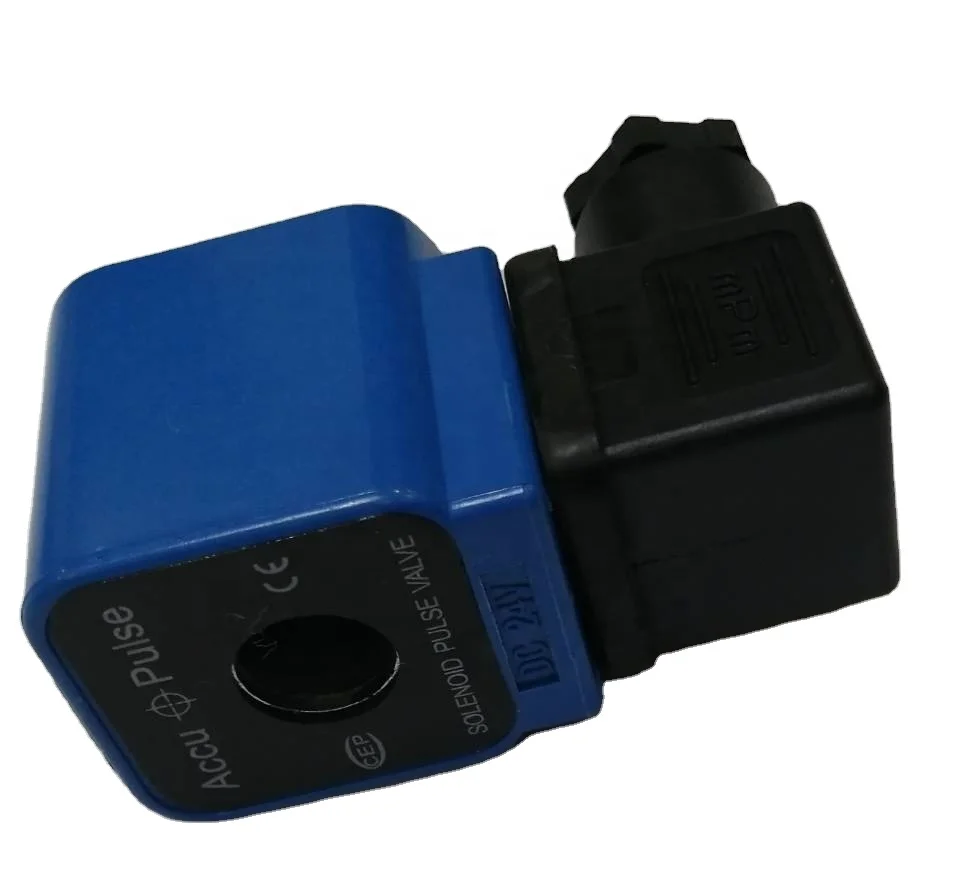 Solenoid coil is used for other filtering and purifying device parts 24V blue air solenoid pulse valve coil for dust collector