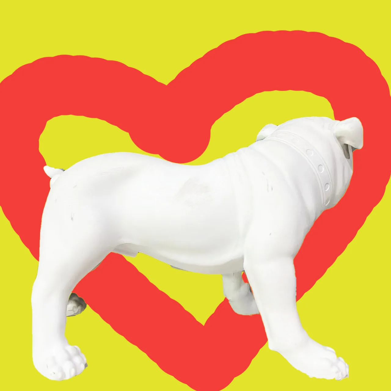 Big Sale Cheap Price Resin Crafts White Bulldog ornaments DIY Dog Sculpture Animal Statue