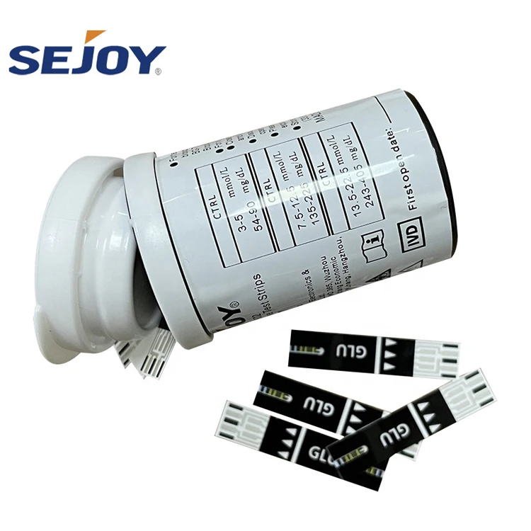 Sejoy Medical Equipment Glucose Test Strips for Diabetic Test with Blood Glucose Monitoring System