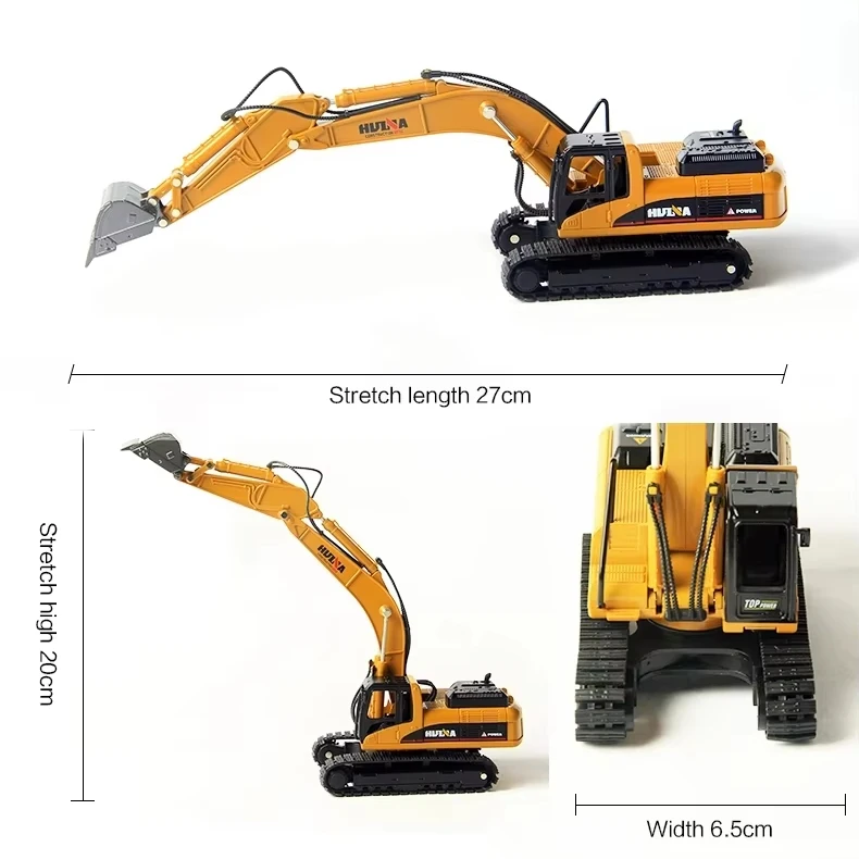 SJY-1710 1/50 Simulation Die cast Excavator Machine Model Alloy Metal Engineering Construction Model Vehicle Children Toys Gift