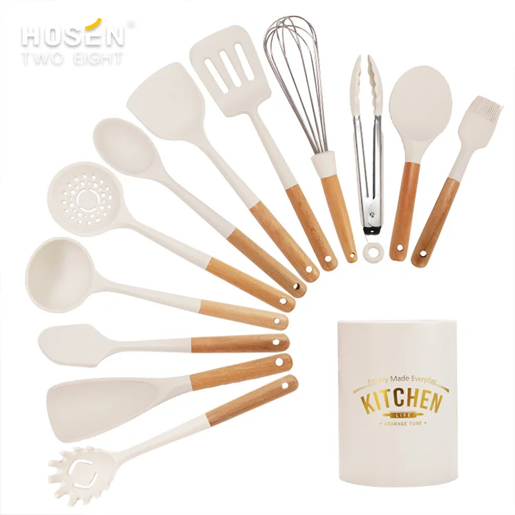 High Quality Silicone Cooking Sets Widely Use Kitchden Spatula Spoon Accessories Hot Sell Cooking Tools Kitchenware Sets