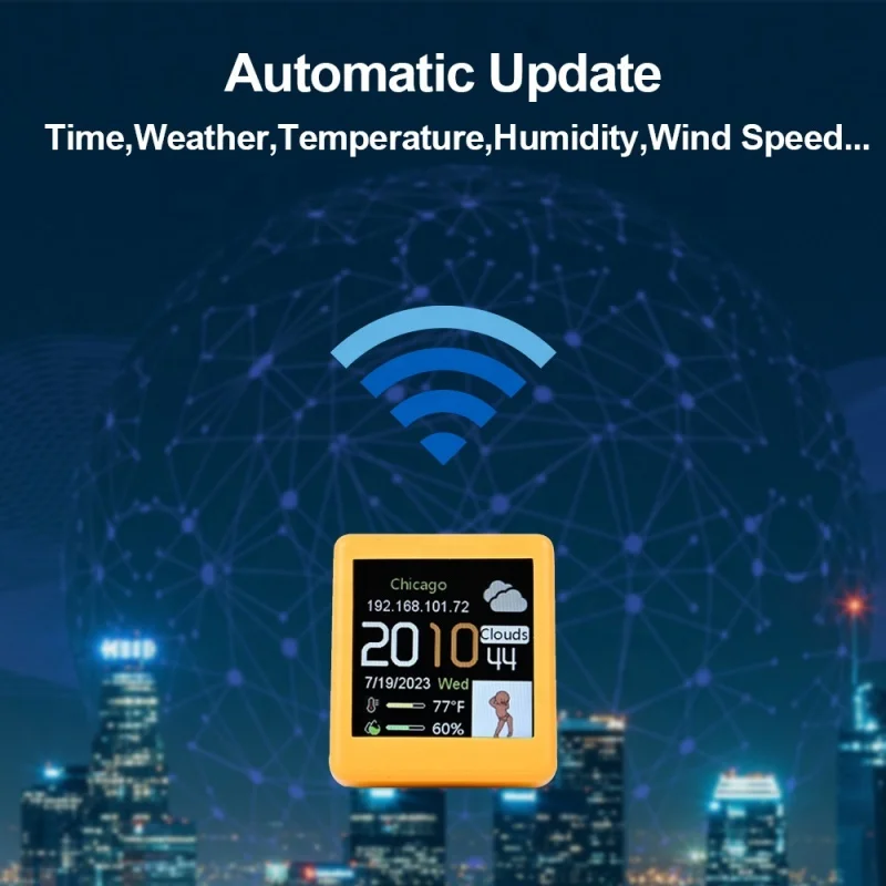 BETTER Smart WIFI Weather Forecast Station Clock Electronic Calendar Creative Desk Clock