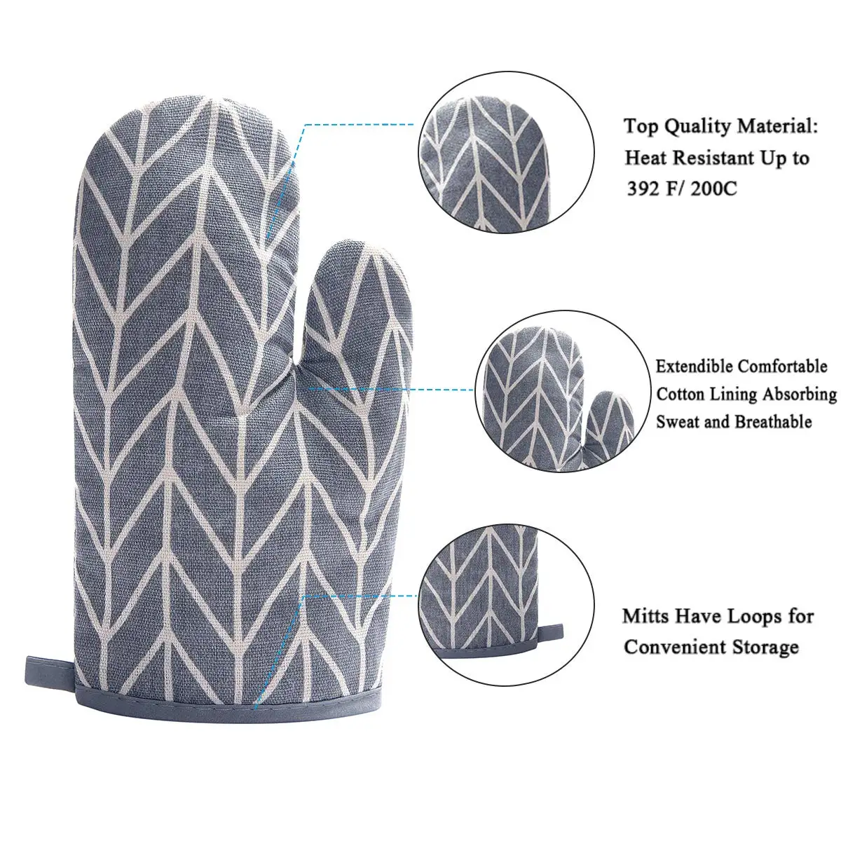 Oven Mitts and Potholders BBQ Gloves-Oven Mitts and Pot Holders with Recycled Infill Silicone Non-Slip Cooking Gloves