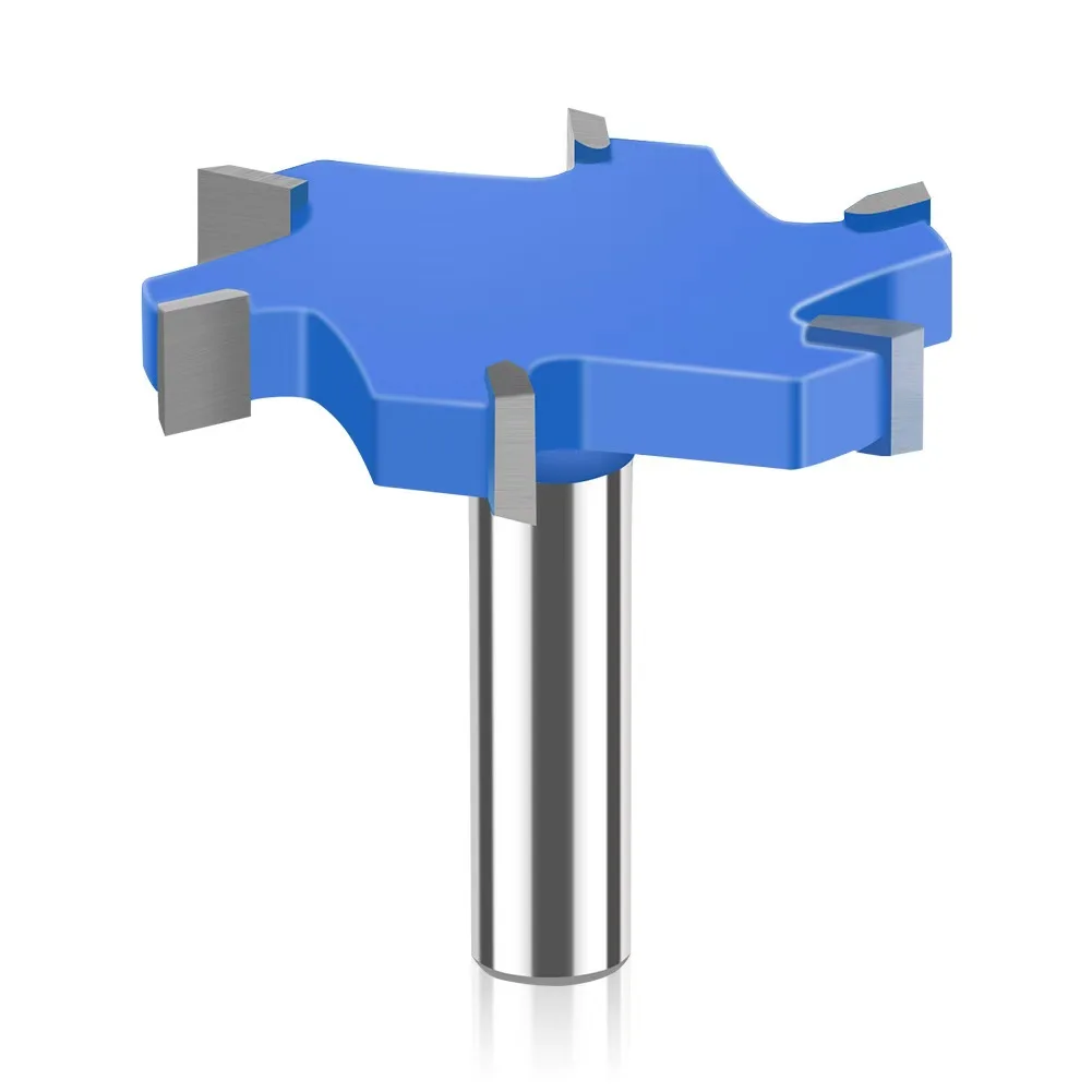 8mm 12mm 12.7mm Woodworking Router Bit 6 teeth T Slotting Milling Cutter Spoil board Surfacing T slot Router Bit