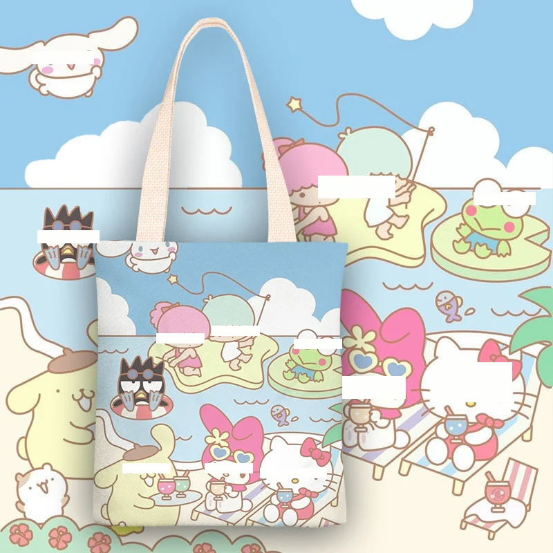 2024 Wholesale New KT Cat ins Small Fresh Cartoon Canvas Bag Female Student Shoulder Bag Simple Class Bag Large Capacity Handbag