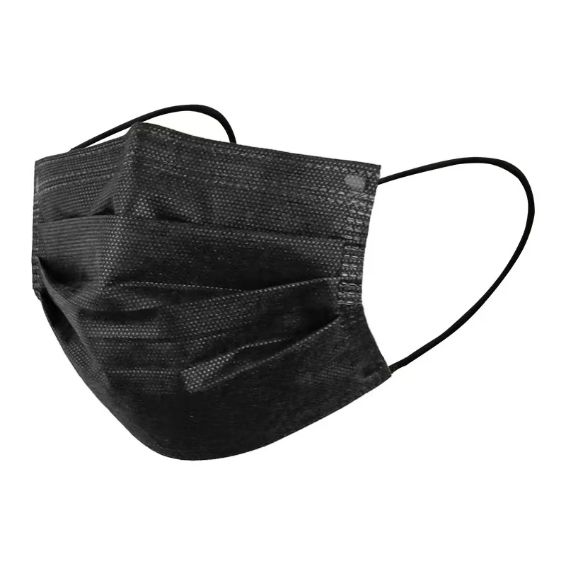 Women Black Non Woven Fabric Masks Blue Level 3 ASTM F2100 Three Layer Medical Masks Hospital Surgical Face Masks