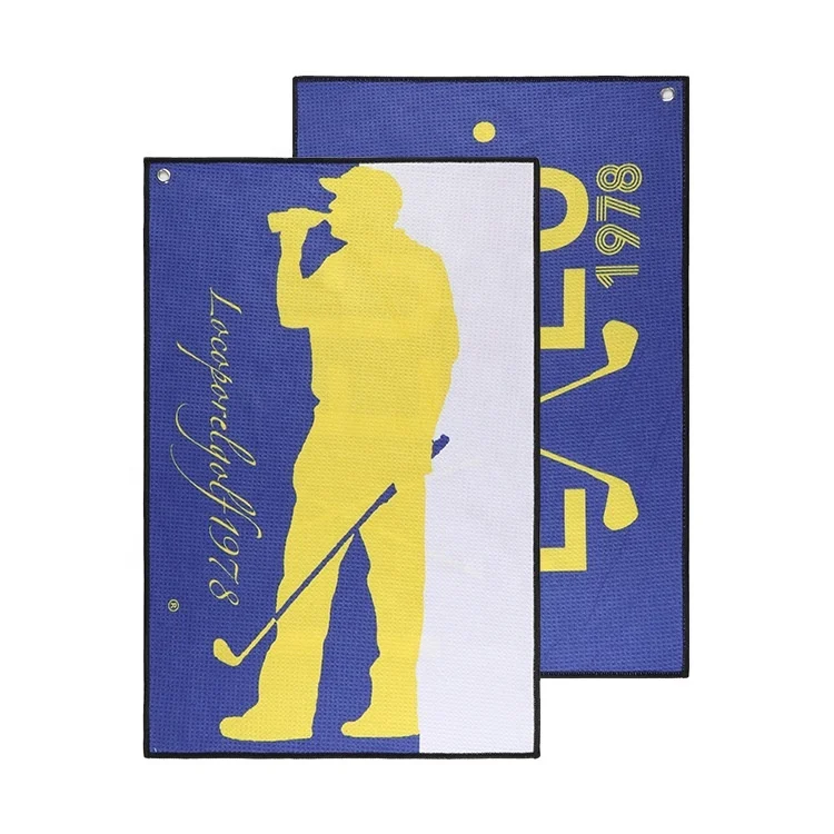 
Hot Sale Promotional Logo Printed Absorbent Microfiber Waffle Golf Towels  (1681177846)