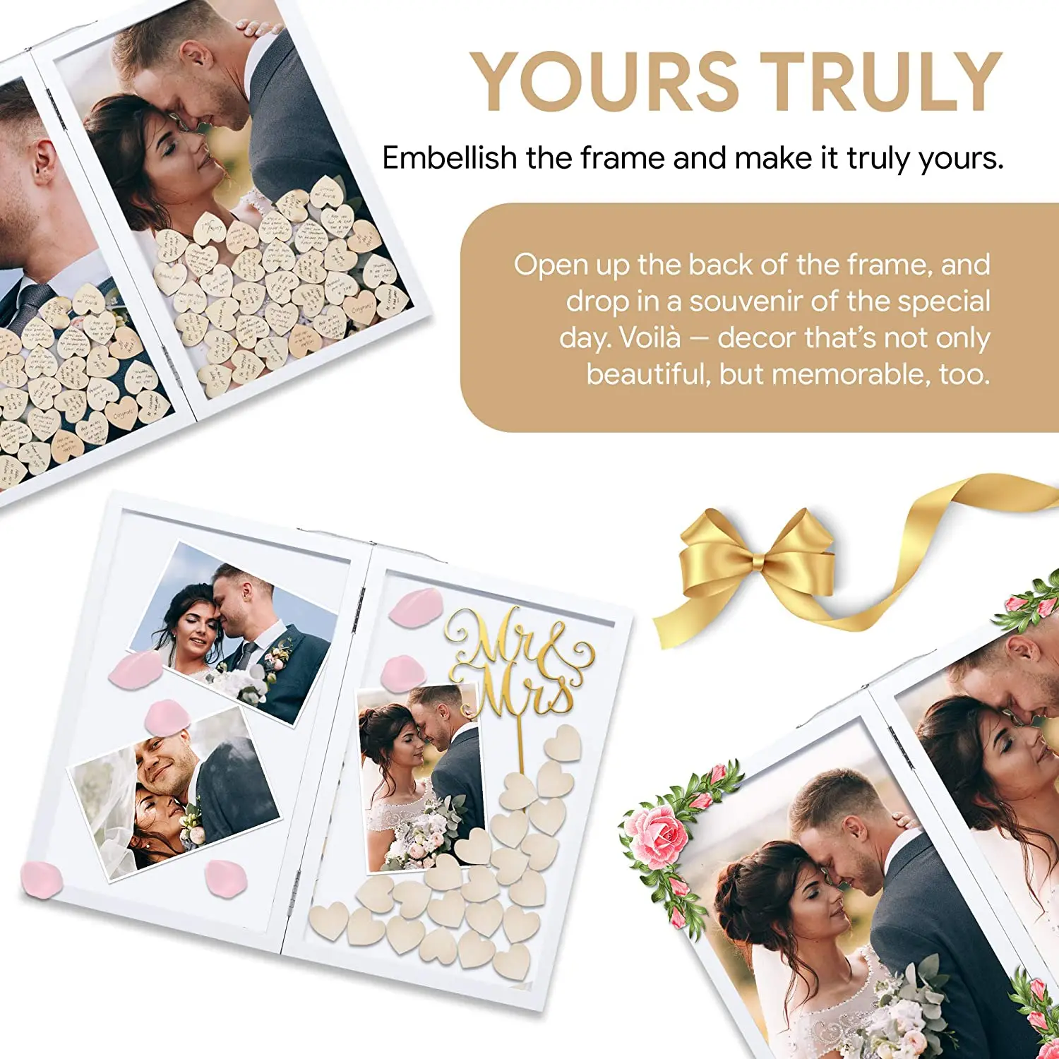 Guest Book Alternative, Drop Top Frame Guest Sign Book Wedding Gift for Wedding