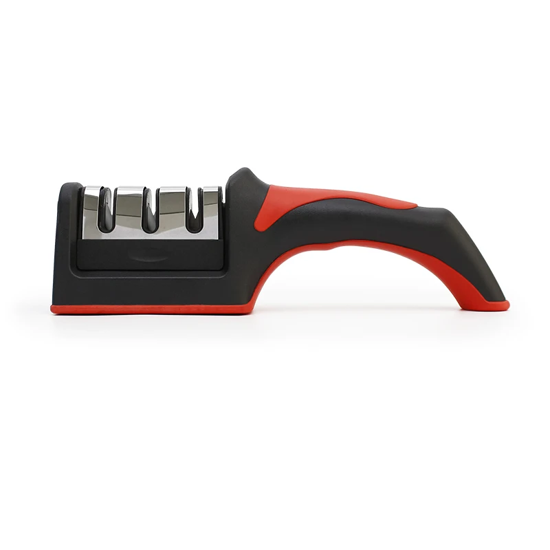 Professional Outdoor Steel Ceramic Rod 3 Stages Handheld Mini amolador de facas Knife Sharpener