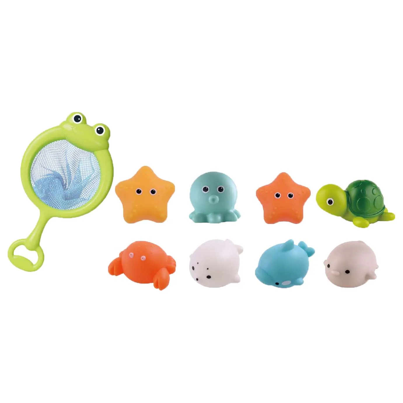 2024 Hot selling baby bath toys floating animal toys fun bathroom fishing glow fishing net toys