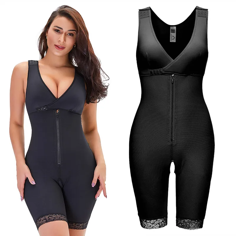 Plus Size Women Black Boyutu Body Contour Best Review Light Seamless Shape Wear 2021 Wholesale Zipper Body Shaper Shapewear