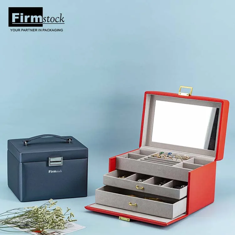 Wood Portable Gift Boxes Logo Luxury Bracelet Lock Silver Large Box For Jewelry Customized