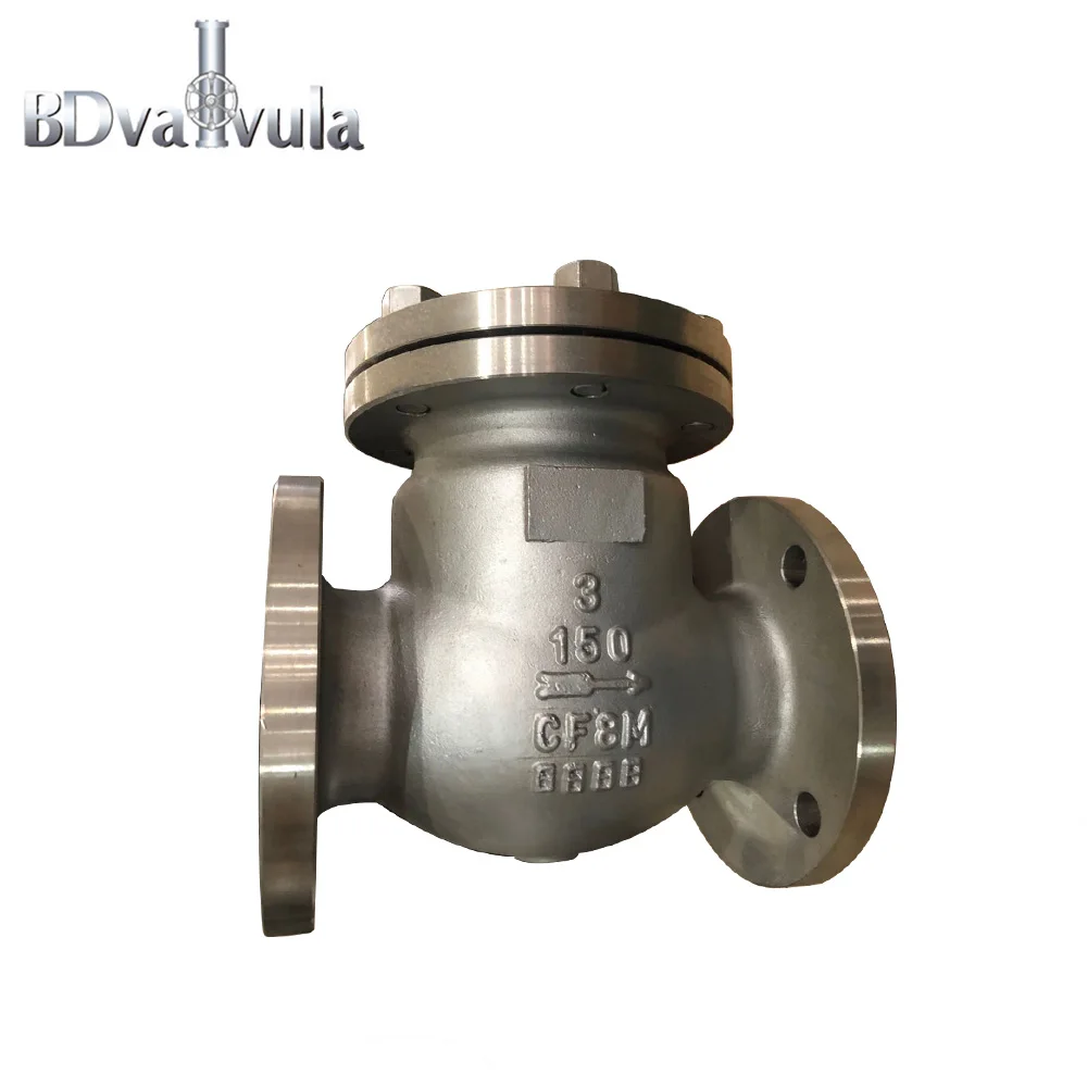 CF8M for oil gas non return carbon steel swing check valve